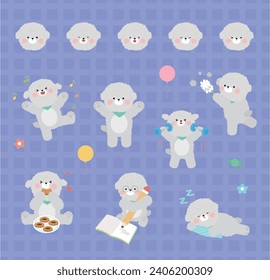Cute and various puppy emojis.ai