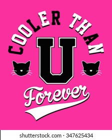 cute varsity slogan print 