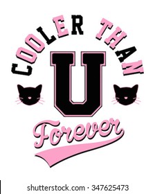 cute varsity slogan print 