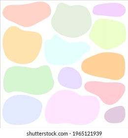 Cute vector abstract shapet. Hand drawn doodle illustration. Cartoon kids clipart for baby shower, kids bedroom decor, birthday party or textile of apparel.