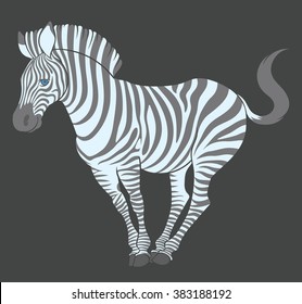 Cute vector african zebra