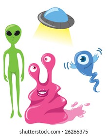 Cute vector aliens