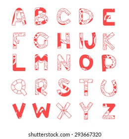 Cute vector alphabet