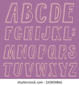 Cute vector alphabet set. 