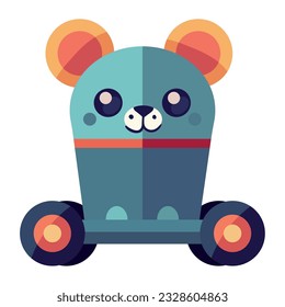 Diseño de dibujos animados de vectores pequeños diseño divertido juguete plano icono aislado