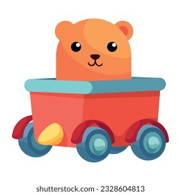 Cute Vektortier, Cartoon lustige Kinderspielzeug Design Babysymbol einzeln