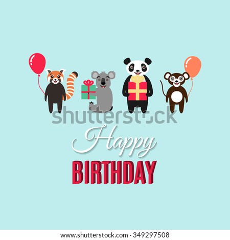 Red Panda Birthday Card