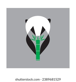 cute, vector, animal, illustration, panda, cartoon, logo, bamboo, bear, design, nature, isolated, icon, mammal, symbol, zoo, character, wildlife, baby, happy, graphic, white, wild, funny, fun, art, fa