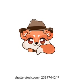 cute vector animal red panda with mafia hat wildlife