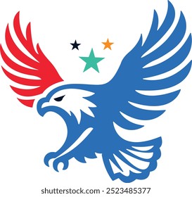 A cute vector art Eagle logo 5