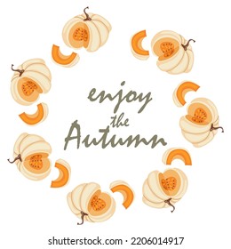 Cute vector autumn mandala with leaves, candles,pumpkin drinks,mushrooms, baskets, pumpkins on white background.Hand drawn vector illustration for coloring page and artbooks for adults and kids.