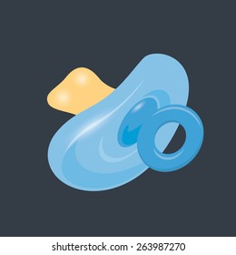 Cute vector baby character isolated in solid background