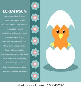Cute vector babyish card template