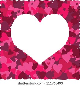Cute vector background with a million of hearts for greeting cards, Valentine's Day cards and wedding invitations
