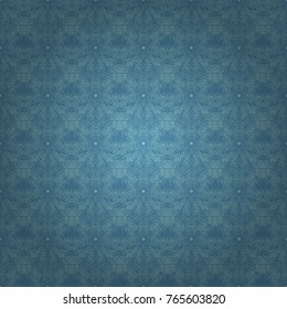 Cute vector background. Print for fabric and paper. Seamless pattern with mandalas in blue and neutral colors.