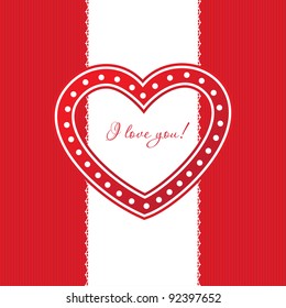 Cute vector background with vintage hearts