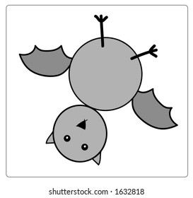 Cute vector bat, all scalable