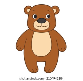 
Cute vector bear. Vector cartoon animals. Vector illustration for children