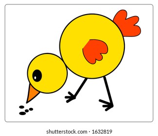 Cute vector bird, all scalable