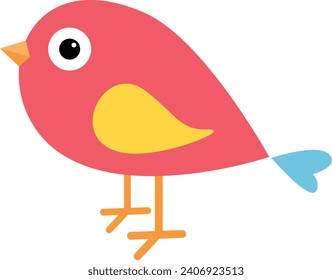 Cute Vector Bird cartoon style
