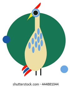 Cute vector birds set. Cartoon collection with bird