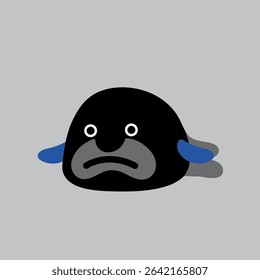 Cute vector blobfish with unique design, perfect for kids' projects and decor.