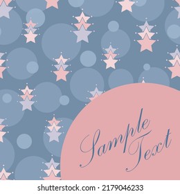 Estrellas rosa azul vectorial y círculos de fondo abstracto moderno de patrón sin fisuras. Se puede utilizar para proyectos de textil, de tela, de rayado, de envasado y de envasado. Excelente para accesorios elegantes para niños