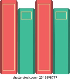 Cute vector book collection. Different stacks of books, open books. Educational theme. White isolated background.