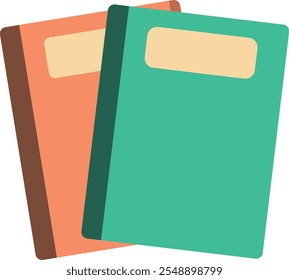 Cute vector book collection. Different stacks of books, open books. Educational theme. White isolated background.