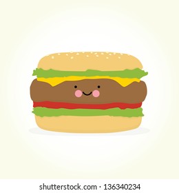 Cute vector burger