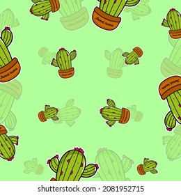 Cactus vectorial. Pegatinas, planta doméstica, patrón