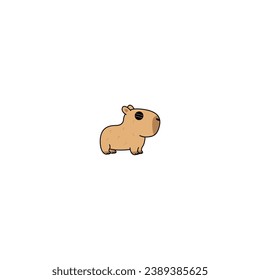 cute vector capybara with sunglasses character