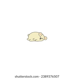 cute vector capybara with sunglasses cheerful