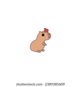 cute vector capybara with sunglasses design