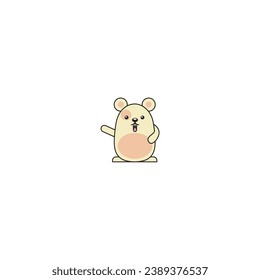 cute vector capybara with sunglasses drawn