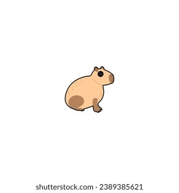 cute vector capybara with sunglasses funny