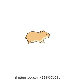 cute vector capybara with sunglasses wildlife