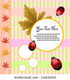 Cute vector card design with autumn concept