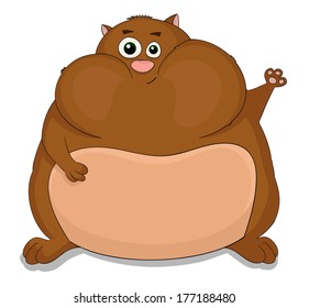 Cute vector cartoon hamster