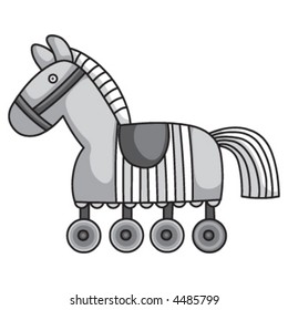 A cute vector cartoon of horse.
