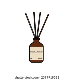 A Cute Vector Cartoon Illustration of a Red Diffuser. 