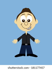 Cute vector cartoon of a man 