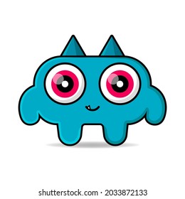 cute vector cartoon monsters. Design for print, decoration, t-shirt, illustration, or sticker mascot kawaii