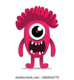 cute vector cartoon monsters isolated. Design for print, decoration, t-shirt, illustration, or sticker mascot kawaii