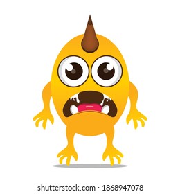 cute vector cartoon monsters isolated. Design for print, decoration, t-shirt, illustration, or sticker mascot kawaii