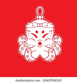Nette Vektorgrafik Cartoon Oktopus Illustration