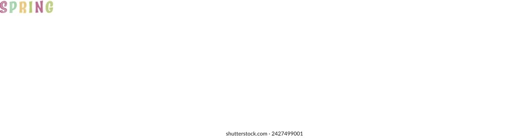Cute vector cartoon Spring lettering 