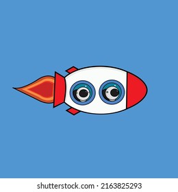 Cute Vector Cartoon von zwei Astronauten Reiten eine Rakete. Konzept der Einzelperson Science Konzept Premium Vector Space Konzept. Flachbildkartonstil