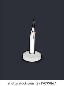 Dibujos animados de Vector lindo de cortador de gutapercha inalámbrico blanco listo para usar