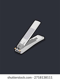 Dibujos animados de Vector lindo de cortaúñas blanco esperando para ser utilizado